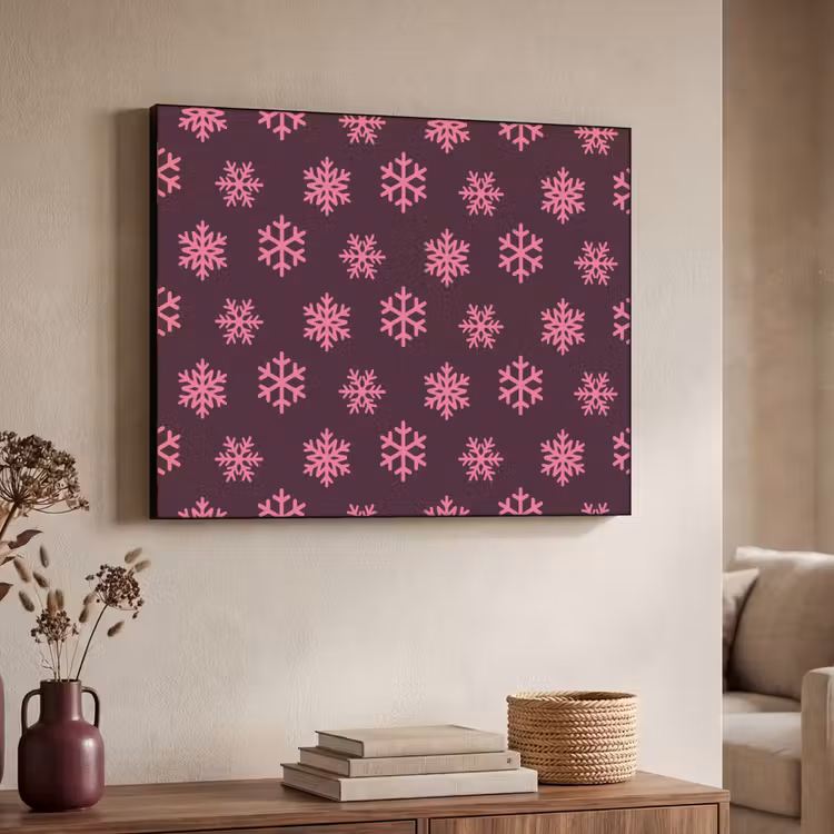 Art frame - Sneeuwvlok - Roze - Paars - Kerst — 7
