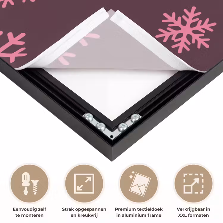 Art frame - Sneeuwvlok - Roze - Paars - Kerst — 8