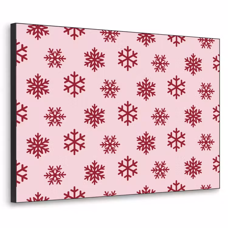 Art frame - Sneeuwvlok - Roze - Rood - Kerst — 1