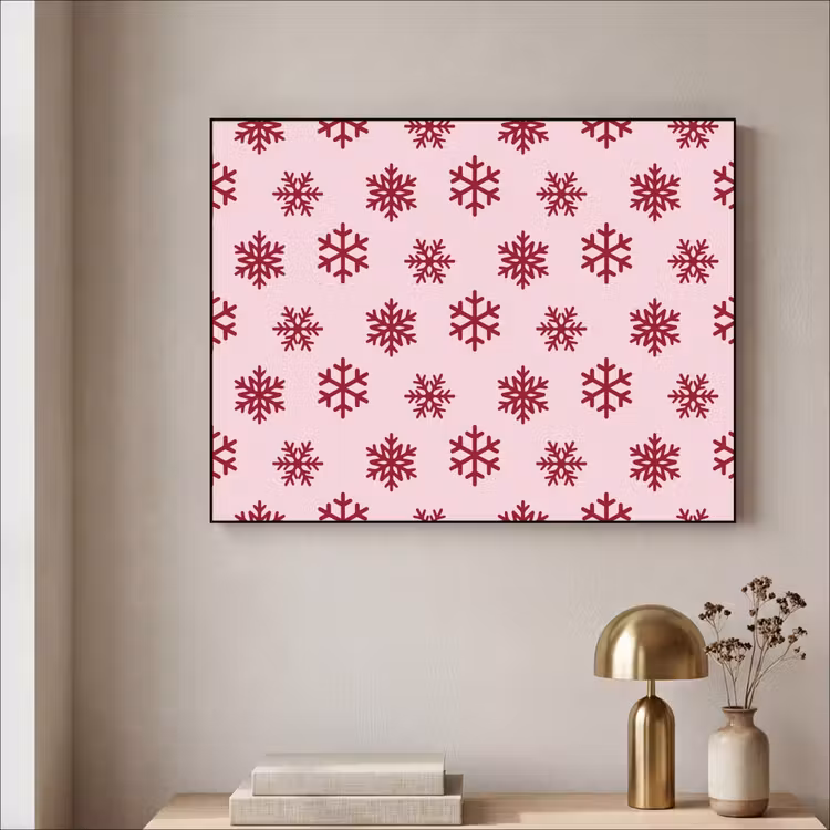 Art frame - Sneeuwvlok - Roze - Rood - Kerst — 5