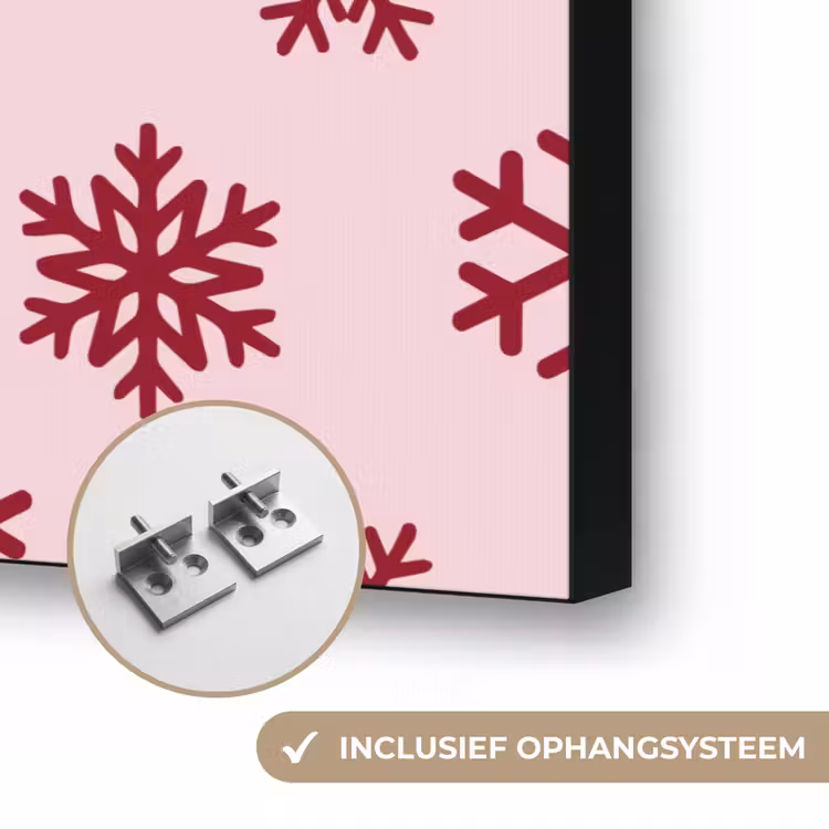 Art frame - Sneeuwvlok - Roze - Rood - Kerst — 6