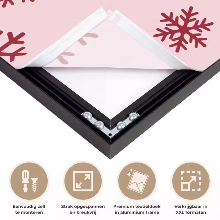 Art frame - Sneeuwvlok - Roze - Rood - Kerst — 8
