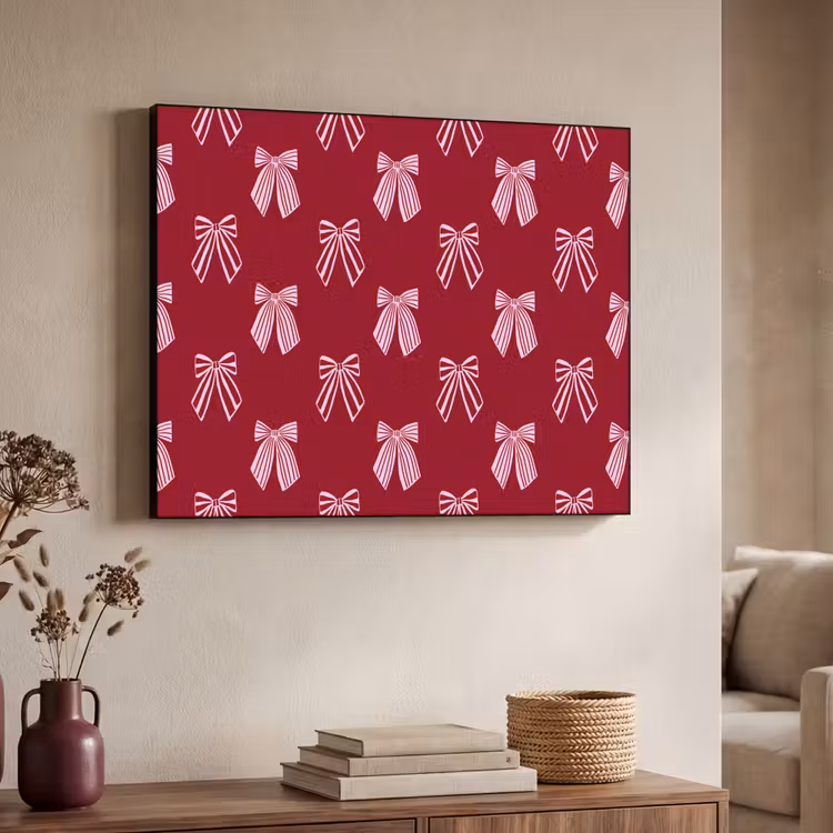 Art frame - Strikken - Kerst - Burgundy - Roze — 7