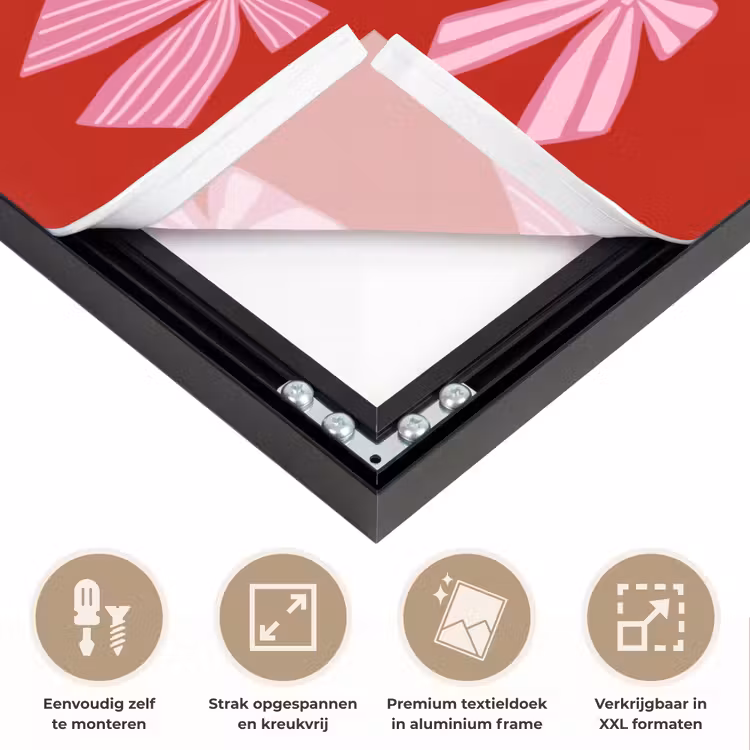Art frame - Strikken - Kerst - Rood - Roze — 8