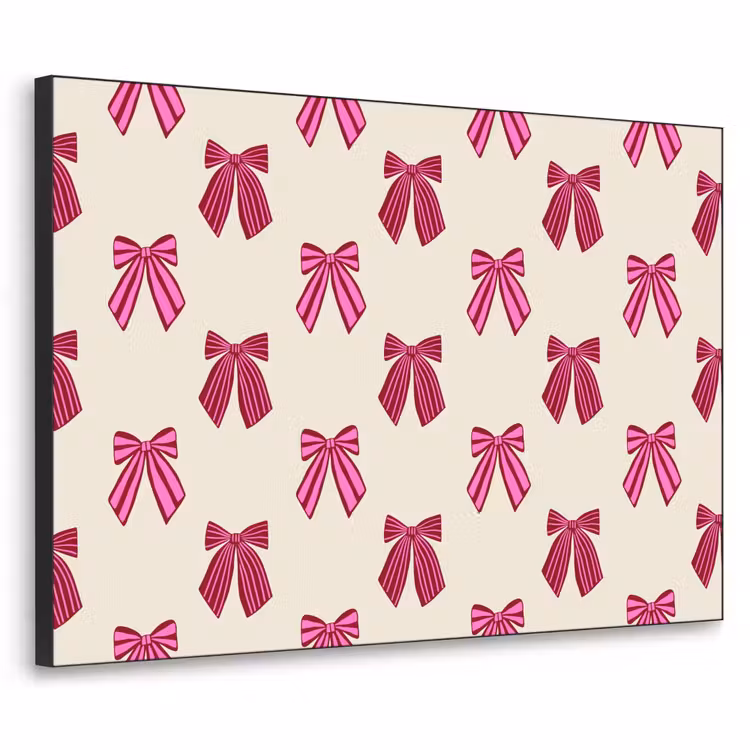 Art frame - Strikken - Kerst - Roze - Crème — 1