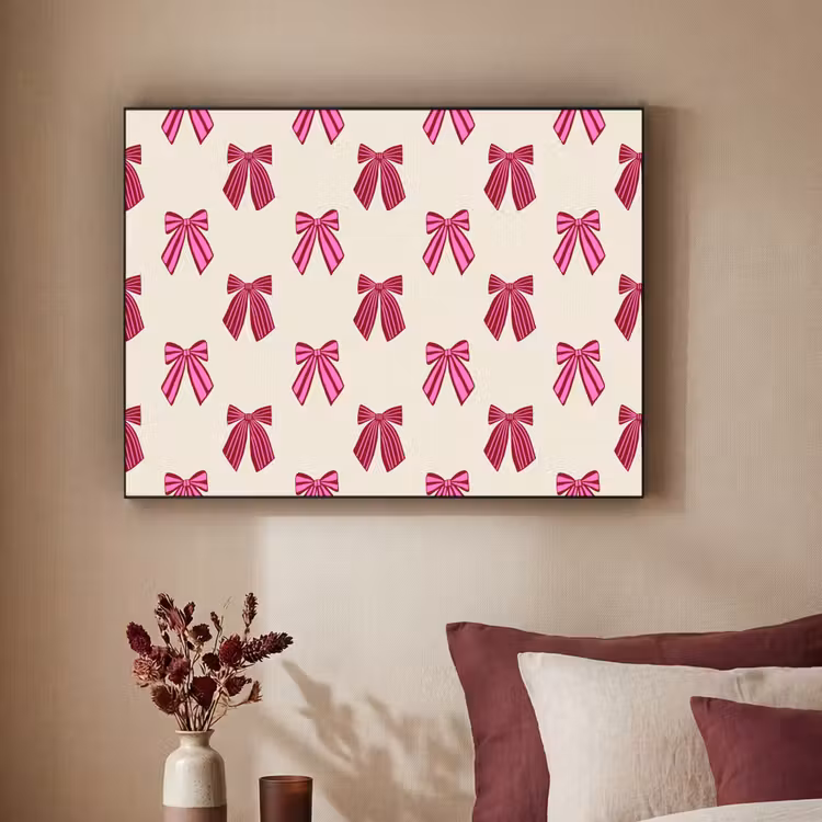 Art frame - Strikken - Kerst - Roze - Crème — 3