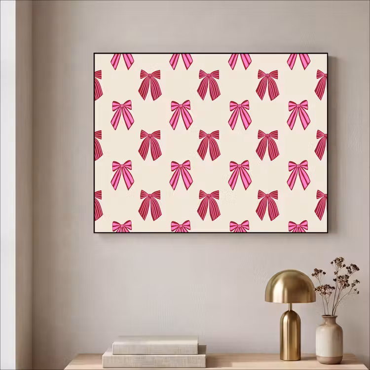 Art frame - Strikken - Kerst - Roze - Crème — 5