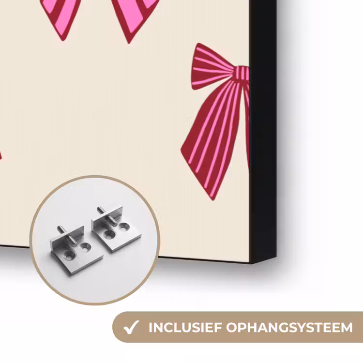 Art frame - Strikken - Kerst - Roze - Crème — 6