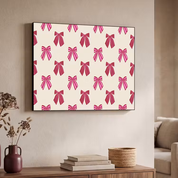 Art frame - Strikken - Kerst - Roze - Crème — 7