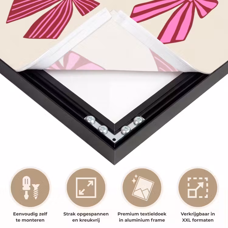 Art frame - Strikken - Kerst - Roze - Crème — 8