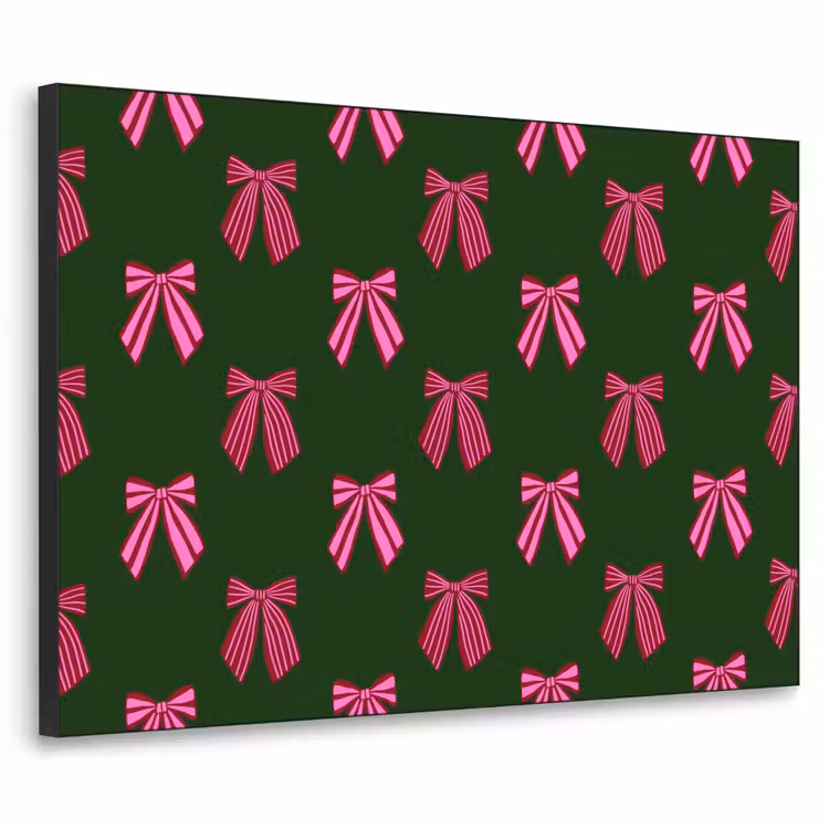 Art frame - Strikken - Kerst - Roze - Groen — 1