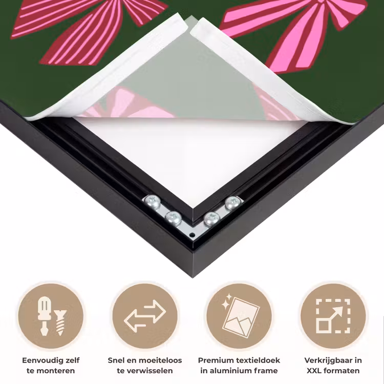 Art frame - Strikken - Kerst - Roze - Groen — 4