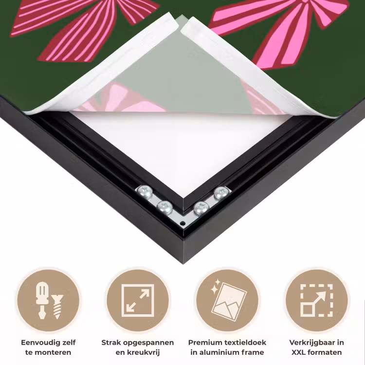 Art frame - Strikken - Kerst - Roze - Groen — 8