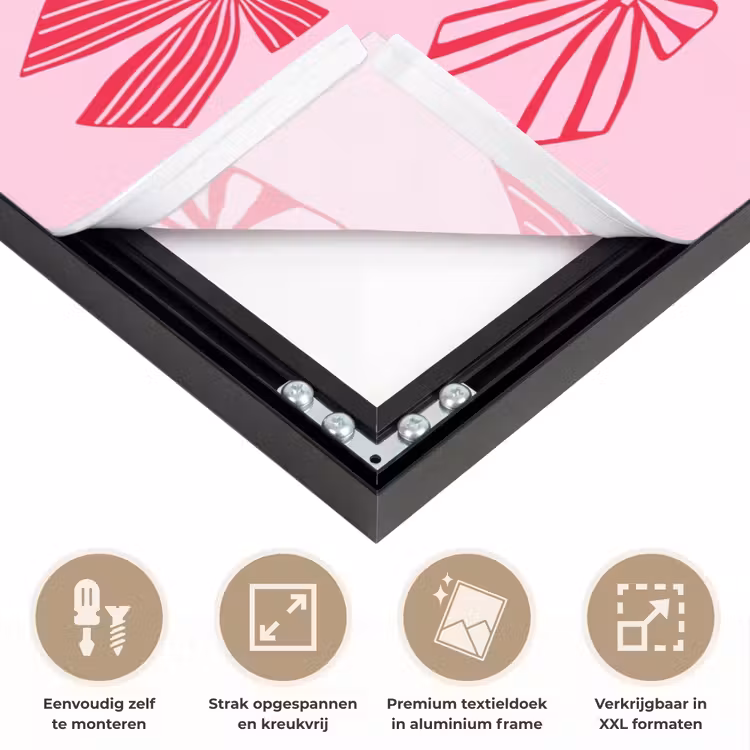 Art frame - Strikken - Kerstmis - Roze - Rood — 8