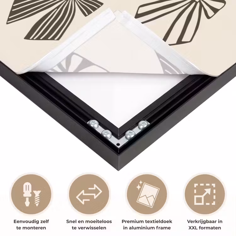 Art frame - Strikken - Kerst - Crème - Zwart — 4