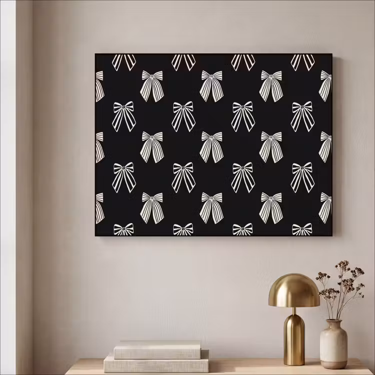 Art frame - Strikken - Kerst - Crème - Zwart — 5
