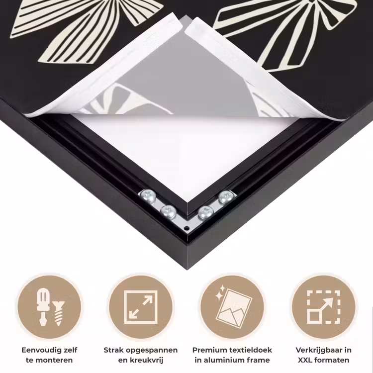 Art frame - Strikken - Kerst - Crème - Zwart — 8