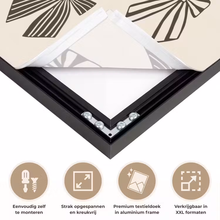 Art frame - Strikken - Kerst - Crème - Zwart — 8