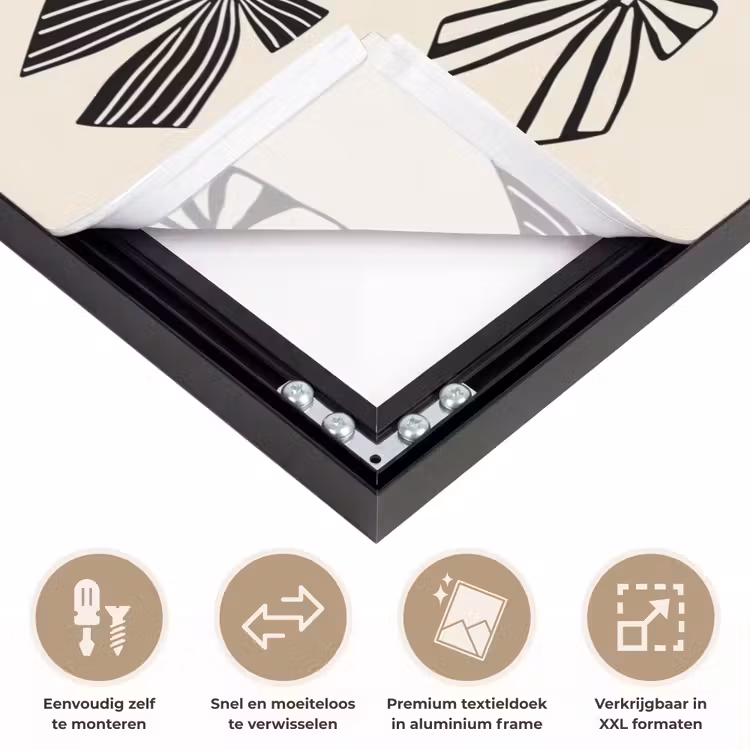 Art frame - Strikken - Kerst - Zwart — 4