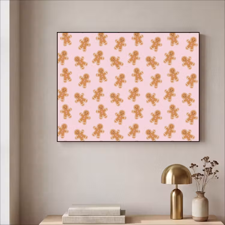 Art frame - Peperkoek - Bruin - Roze - Kerst — 5
