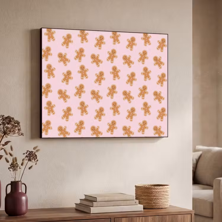 Art frame - Peperkoek - Bruin - Roze - Kerst — 7