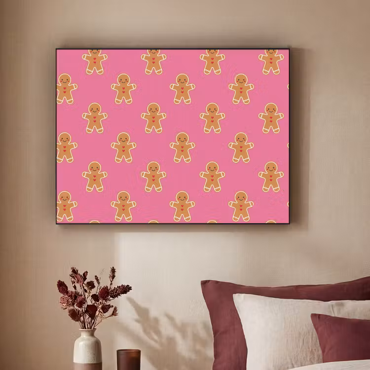 Art frame - Peperkoek - Kerst - Roze - Bruin — 3