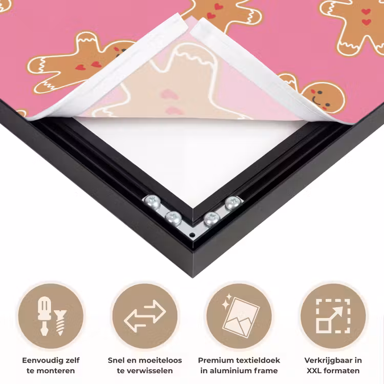 Art frame - Peperkoek - Roze - Bruin - Kerst — 4