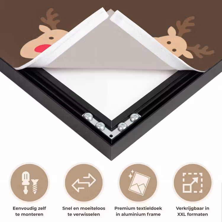 Art frame - Rendieren - Kerst - Bruin — 4