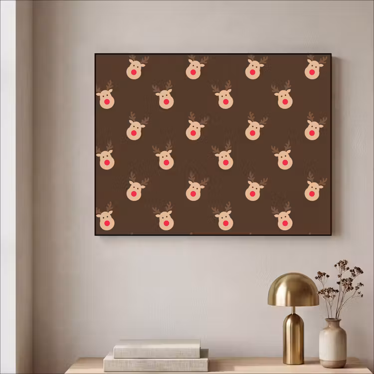Art frame - Rendieren - Kerst - Bruin — 5