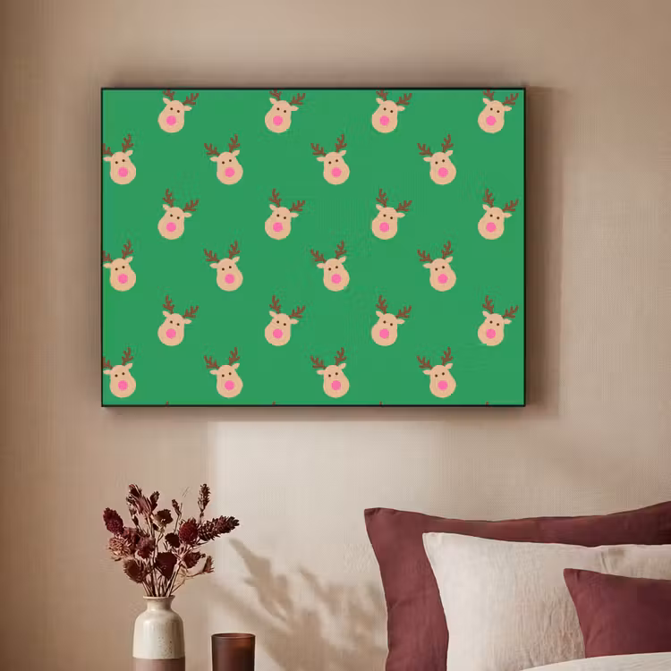 Art frame - Rendieren - Kerst - Neon - Groen — 3