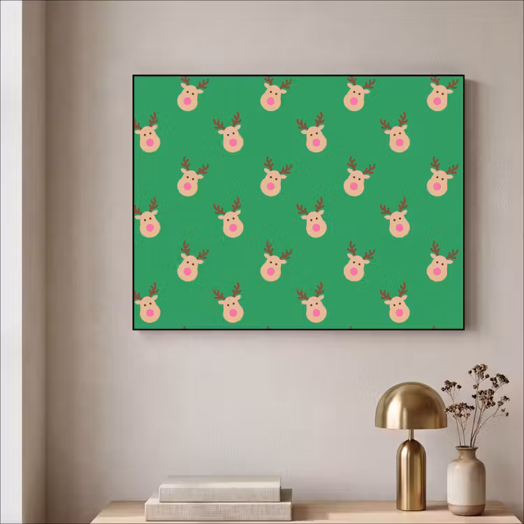 Art frame - Rendieren - Kerst - Neon - Groen — 5