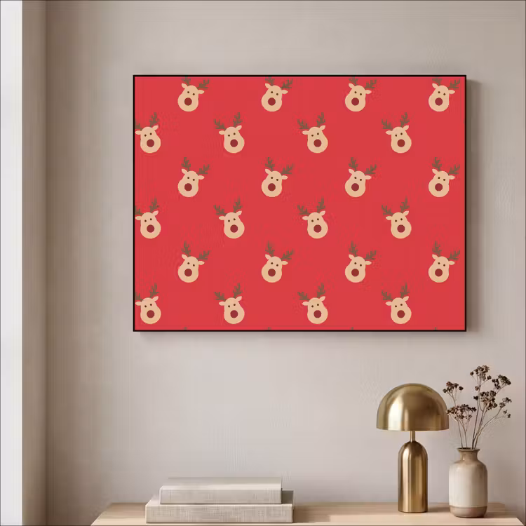 Art frame - Rendieren - Kerst - Rood — 5