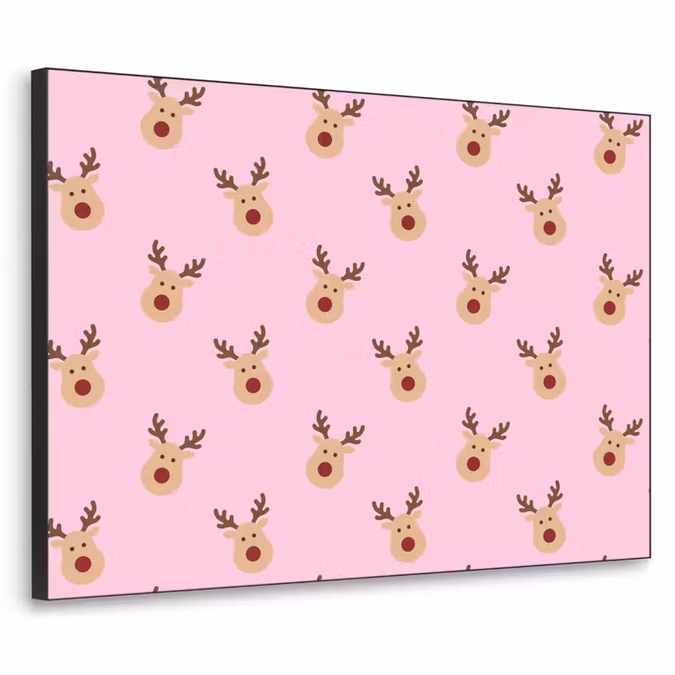 Art frame - Rendieren - Kerst - Roze — 1