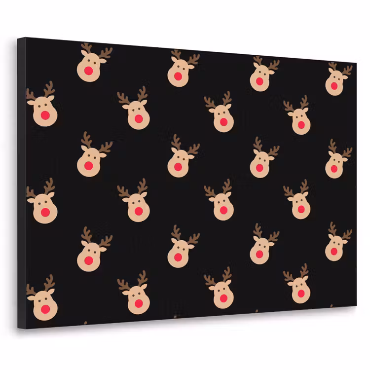 Art frame - Rendieren - Kerst - Zwart — 1