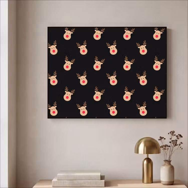 Art frame - Rendieren - Kerst - Zwart — 5