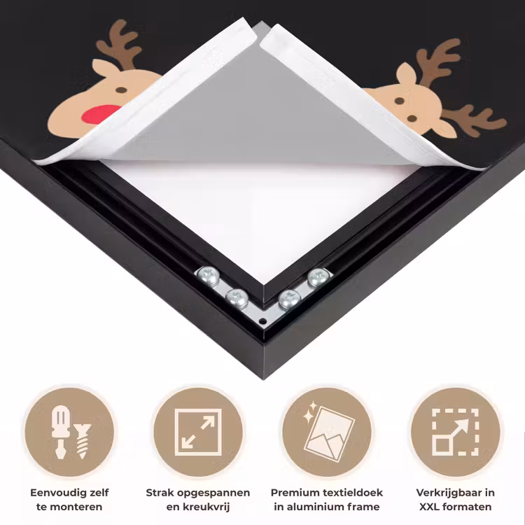 Art frame - Rendieren - Kerst - Zwart — 8