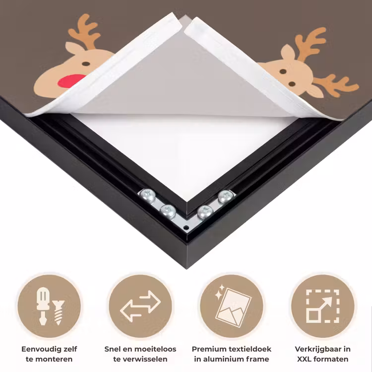 Art frame - Kerst - Rendieren - Bruin — 4
