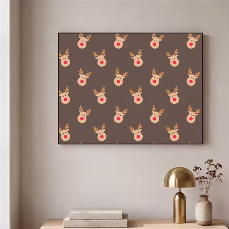 Art frame - Kerst - Rendieren - Bruin — 5