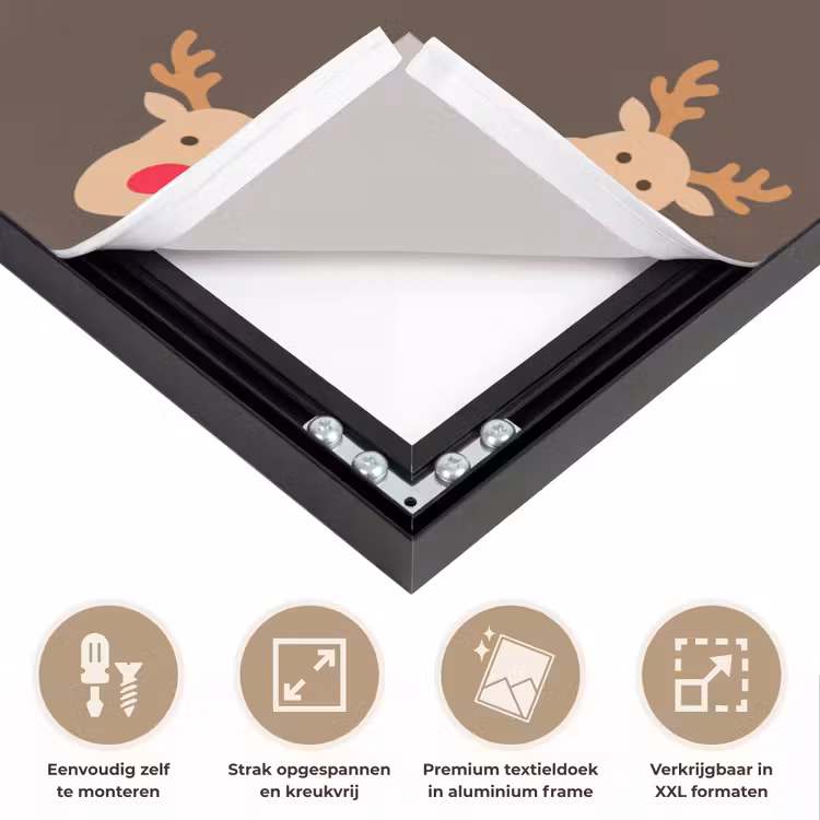 Art frame - Kerst - Rendieren - Bruin — 8