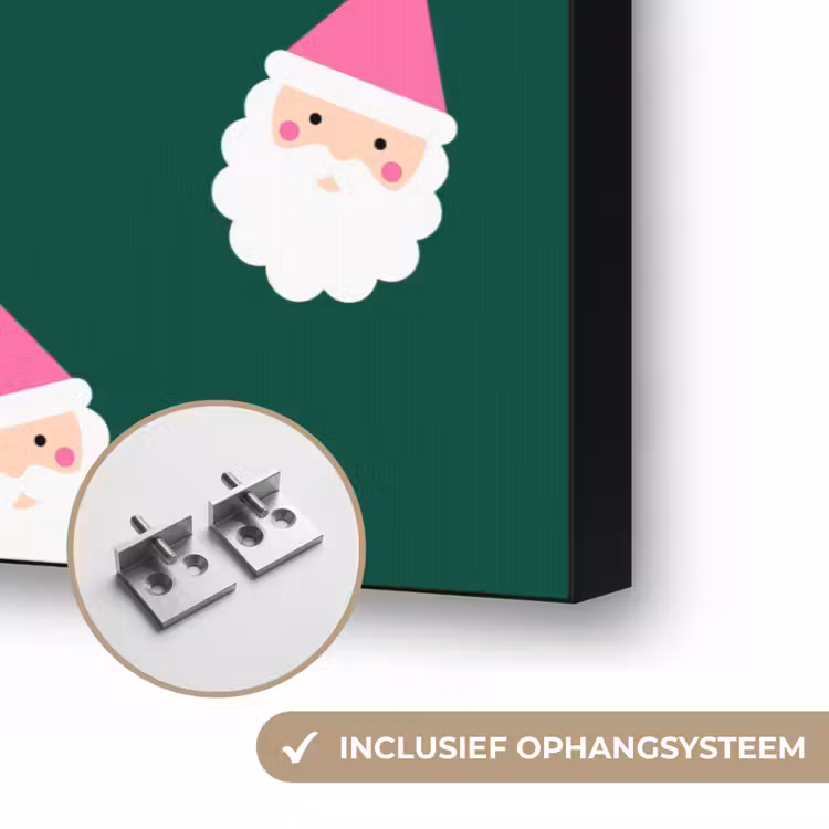Art frame - Kerstman - Kerst - Groen - Roze — 6