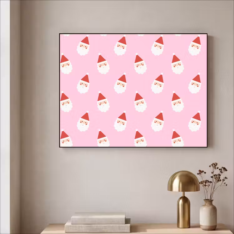Art frame - Kerstman - Kerst - Roze — 5