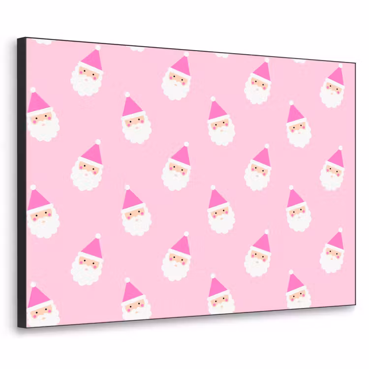 Art frame - Kerstman - Kerst - Roze - Pastel — 1