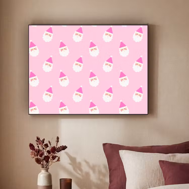 Art frame - Kerstman - Kerst - Roze - Pastel — 3