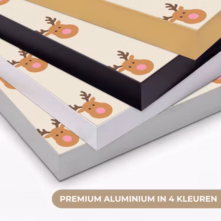 Art frame - Rendieren - Kerst - Crème - Roze — 2