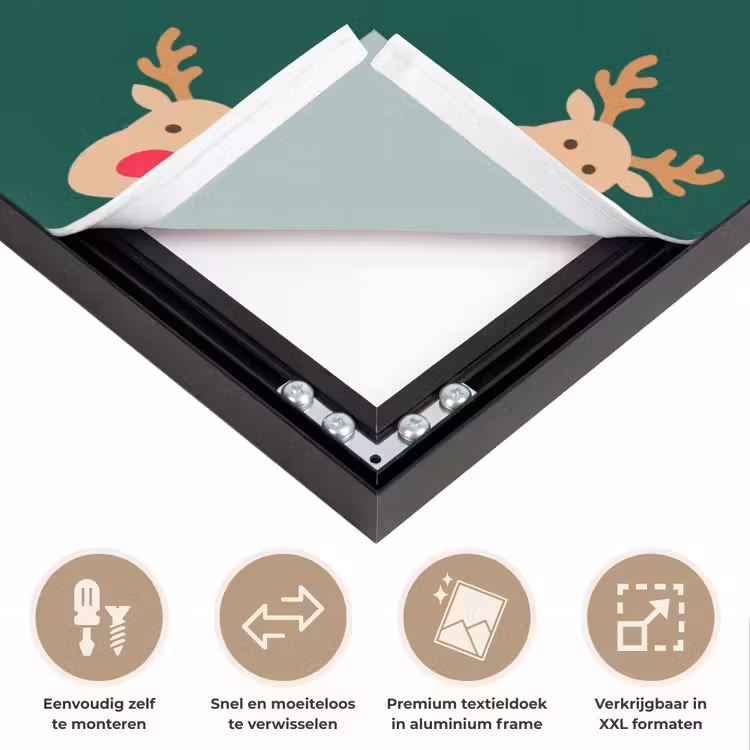 Art frame - Rendieren - Kerst - Groen — 4