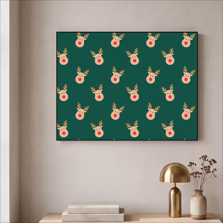 Art frame - Rendieren - Kerst - Groen — 5