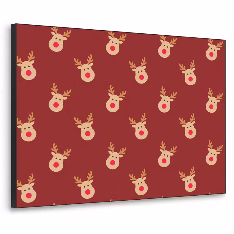 Art frame - Rendieren - Kerst - Rood - Bruin — 1
