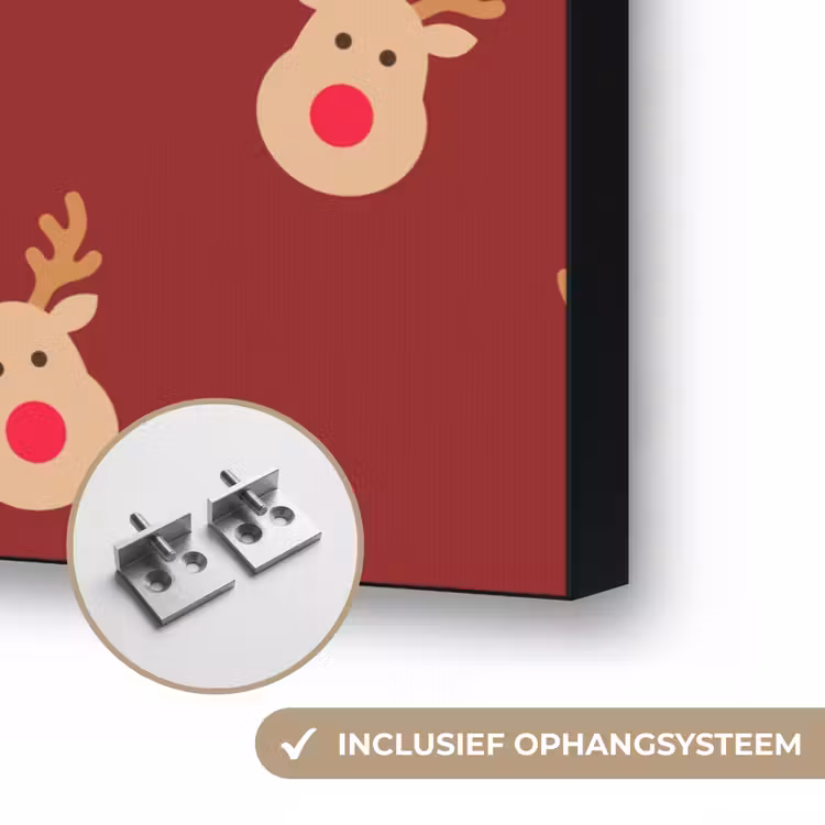 Art frame - Rendieren - Kerst - Rood - Bruin — 6