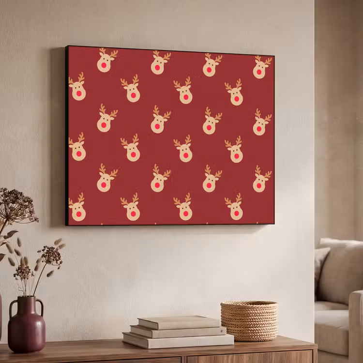Art frame - Rendieren - Kerst - Rood - Bruin — 7
