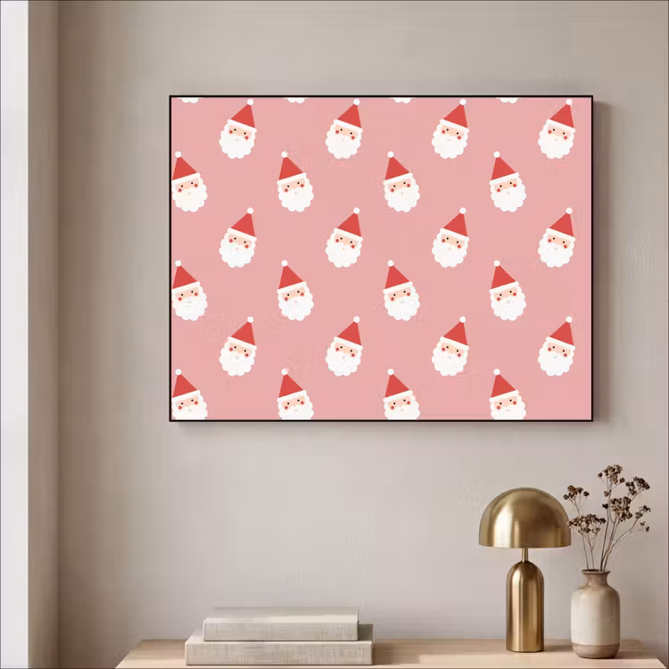 Art frame - Kerst - Kerstman - Roze — 5